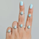 Larimar Cabochon Sterling Silver Ring, Larimar Jewelry