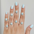 Larimar Cabochon Sterling Silver Ring, Larimar Jewelry