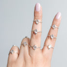 Dainty Rose Quartz Sterling Silver Ring - Pink Quartz Ring