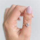 Dainty Rose Quartz Sterling Silver Ring - Pink Quartz Ring
