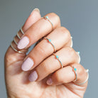 Natural Turquoise Ring, Tiny Turquoise Ring in Sterling Silver