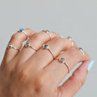 Tiny Labradorite Ring, Everyday Stack Ring
