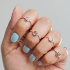 Tiny Labradorite Ring, Everyday Stack Ring