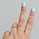 Tiny Labradorite Ring, Everyday Stack Ring