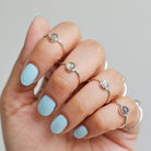 Tiny Labradorite Ring, Everyday Stack Ring