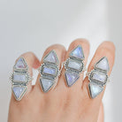 Rainbow Moonstone Ring - Wanderlust Jewelry