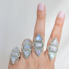 Rainbow Moonstone Ring - Wanderlust Jewelry