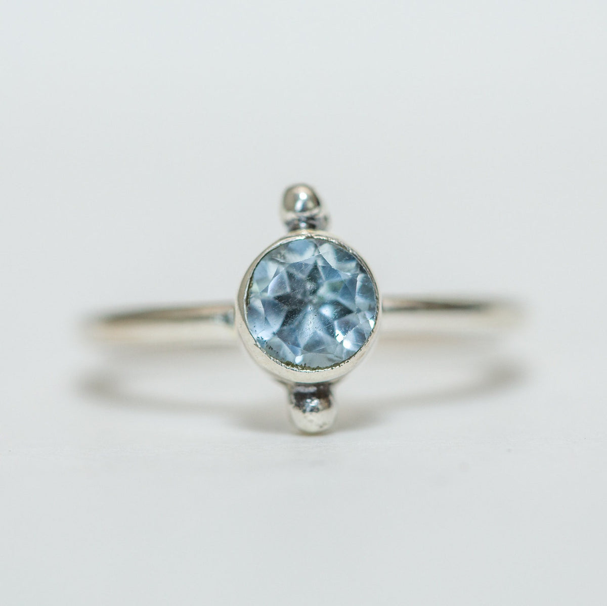 Sky Blue Topaz Ring - Delicate Stone Ring