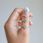 Sky Blue Topaz Ring - Delicate Stone Ring