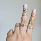 Sky Blue Topaz Ring - Delicate Stone Ring