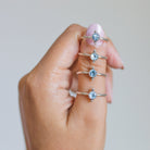 Sky Blue Topaz Ring - Delicate Stone Ring