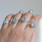 Oval Moonstone Ring, Moonstone Crystal, Gypsy Boho Ring