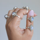 Oval Moonstone Ring, Moonstone Crystal, Gypsy Boho Ring