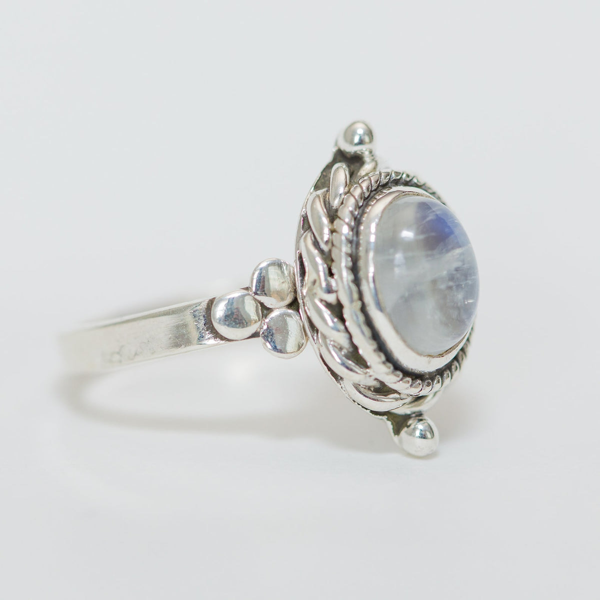 Oval Moonstone Ring, Moonstone Crystal, Gypsy Boho Ring