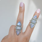 Rainbow Moonstone Ring - Wanderlust Jewelry