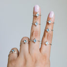Sky Blue Topaz Ring - Delicate Stone Ring