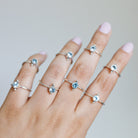 Sky Blue Topaz Ring - Delicate Stone Ring