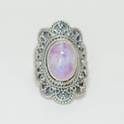 Pink Moonstone Ring, Moonstone Crystal Ring
