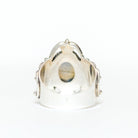 Oval Labradorite Bohemian Silver Ring - Dark Souls Ring