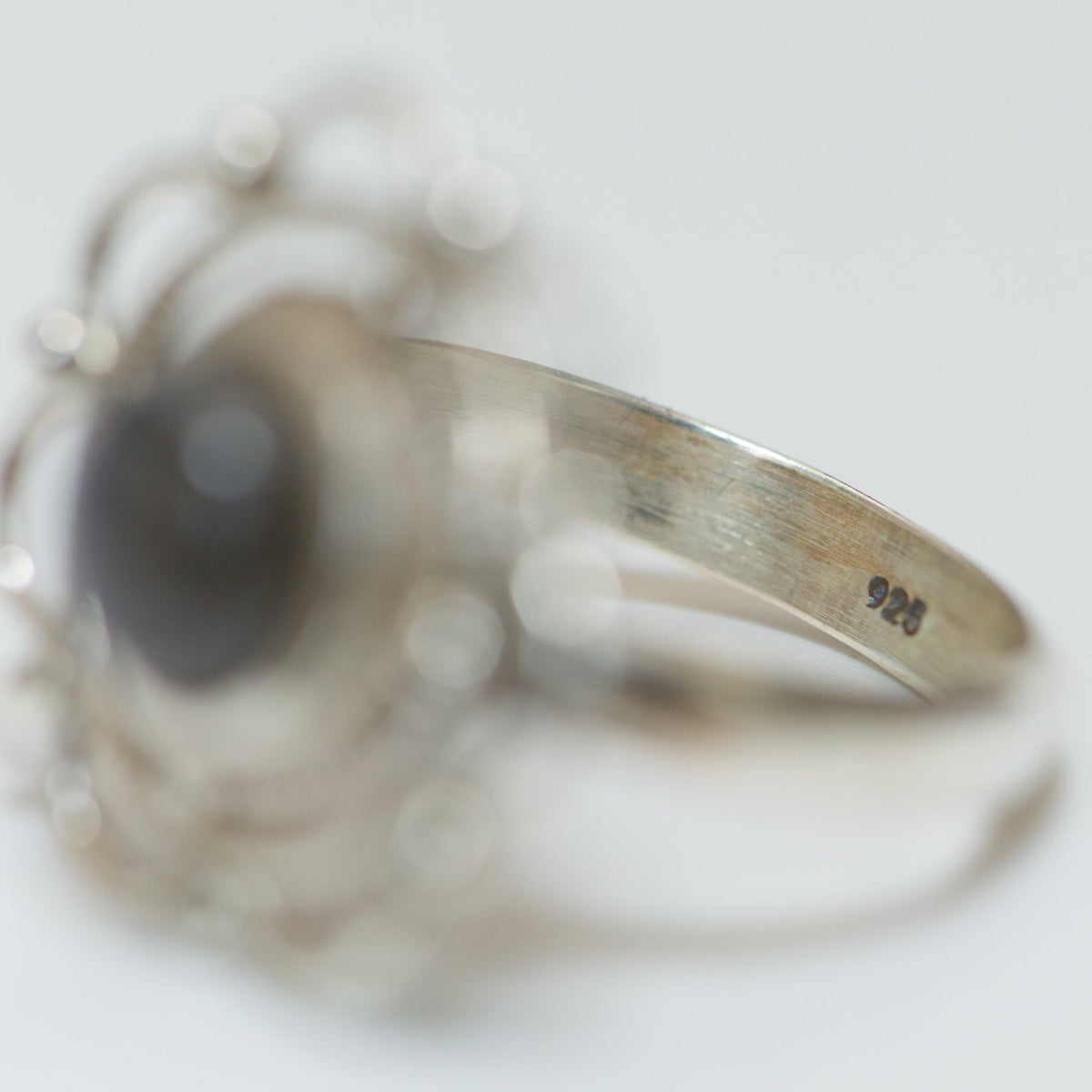 Blue Labradorite Mandala Ring, Meditation Rings