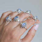 Oval Moonstone Ring, Moonstone Crystal, Gypsy Boho Ring