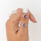 Purple Amethyst Ring - Dainty Amethyst Ring