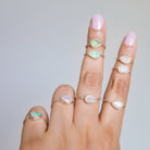 Ethiopian Opal Ring, Pear Opal Birthstone Ring