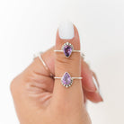 Purple Amethyst Ring - Dainty Amethyst Ring