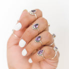 Purple Amethyst Ring - Dainty Amethyst Ring