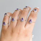 Purple Amethyst Ring - Dainty Amethyst Ring
