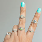 Opal Promise Ring, Opal Heart Ring
