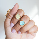 Handmade Labradorite Ring, Gold Vermeil Ring