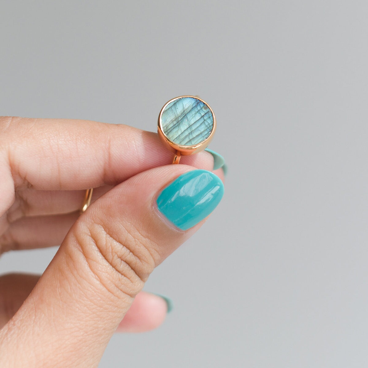Handmade Labradorite Ring, Gold Vermeil Ring