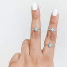 Pear Larimar Sterling Silver Ring