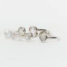 Labradorite Adjustable Dainty Stacking Ring, Thin Silver Rings