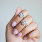 Marquise Moonstonet Ring, Blue Moonstone Ring