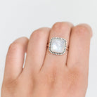 Natural Moonstone Ring in Solid Sterling Silver