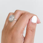 Natural Moonstone Ring in Solid Sterling Silver