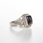 Black Onyx Nature Inspired Ring in Sterling Silver