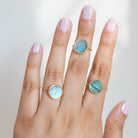 Handmade Labradorite Ring, Gold Vermeil Ring