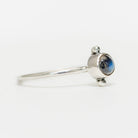 Cute Labradorite Ring, Silver Dot Ring