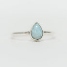 Pear Larimar Sterling Silver Ring