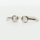 Labradorite Adjustable Dainty Stacking Ring, Thin Silver Rings