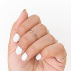 Labradorite Adjustable Dainty Stacking Ring, Thin Silver Rings