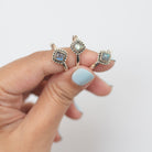 Square Labradorite Ring in Sterling Silver