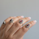 Marquise Garnet Ring, Natural Garnet, Gypsy Boho Ring