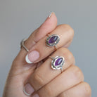 Marquise Amethyst Ring, Natural Amethyst, Gypsy Boho Ring