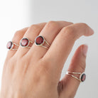 Faceted Garnet Ring, Red Garnet Jewelry