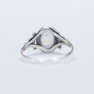 Blue Moonstone Ring, Delicate Silver Ring