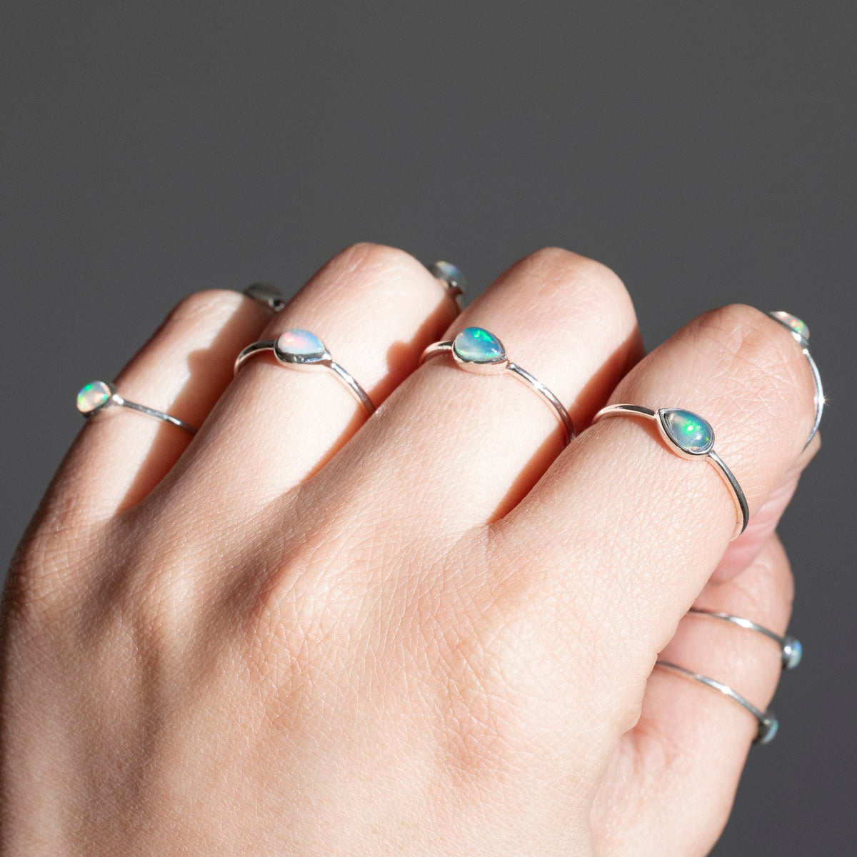 Dainty Opal Ring, Ethiopian Opal Ring
